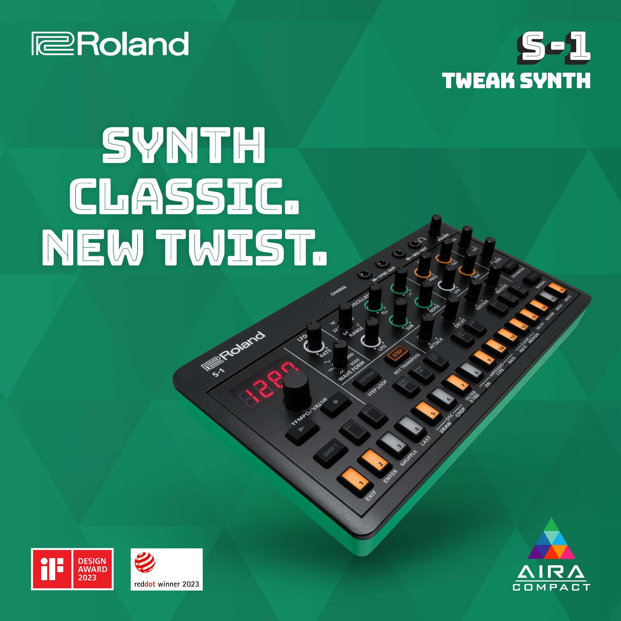 【極美品】Roland AIRA COMPACT S-1 Tweak Synth Roland AIRA Compact S-1 Tweak Synthesizer — Tom Lee Music